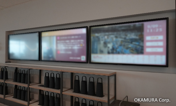 食品工場LEDビジョン事例