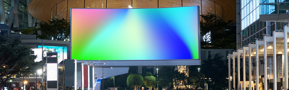  富士フイルムの屋外常設LEDビジョン
